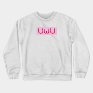 UwU on pink Crewneck Sweatshirt